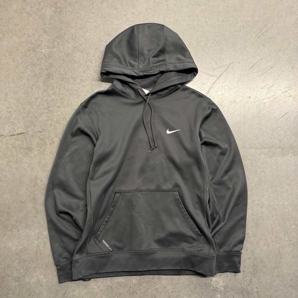 Nike Therma-FIT Mens Hoodie Gray Pullover Sweatshirt Small 3661